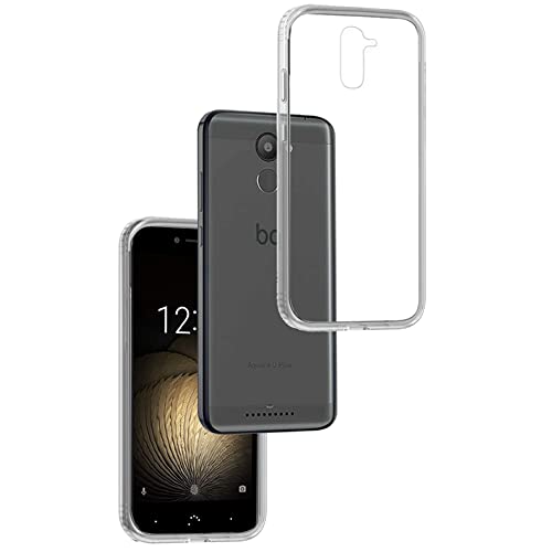 REY Funda Carcasa Gel Transparente para BQ AQUARIS U Plus, Ultra Fina 0,33mm, Silicona TPU de Alta...