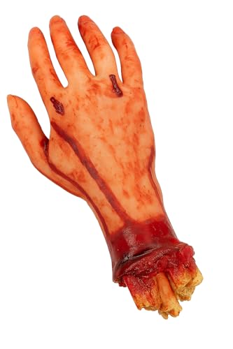 Mano rota de sangre de Halloween de plástico accesorio de terror para fiestas temáticas