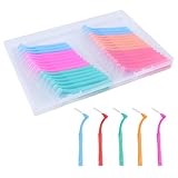 60 cepillos interdentales, cepillos interdentales en forma de L en 5 tamaños con mango antideslizante Cepillos dentales para la limpieza dental Espacios interdentales Higiene bucal Aparatos dentales (