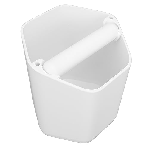 Coffee Knock Box Knocking Dregs Waste Grounds Large Capacity Brewing for Machine Replacement Parts (White)