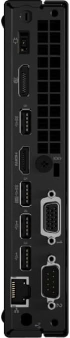 Rear view of Lenovo ThinkCentre M75q Gen 2 with various ports