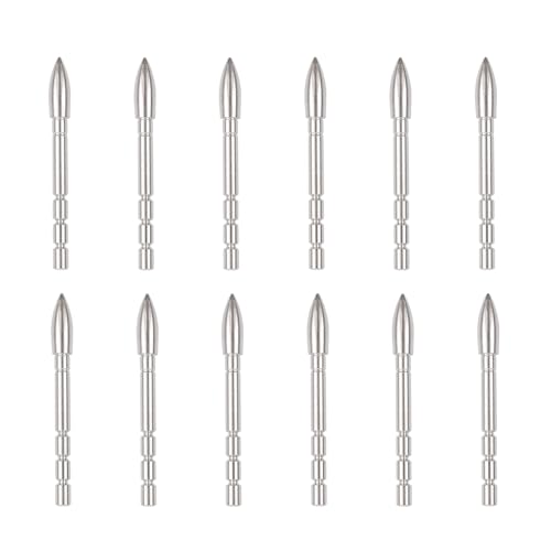 YLS Archery Field Points 85/100/120 Grain Insert Points Archery Bullet Points Target Practice Tips for ID 4.2mm Shaft(Pack of 12)