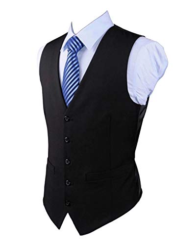 GATMSTZ Men Formal Slim Fit Suit Vest Single Breasted Wedding Business Waistcoat2