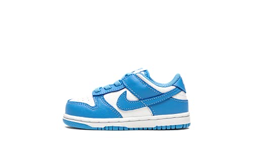 Toddler Nike Dunk Low in White & University Blue - Main Image