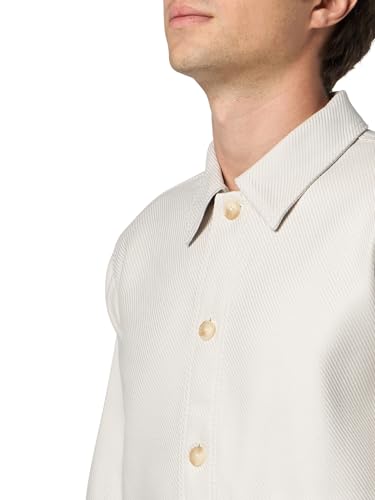 HUGO Men's Soft Twill Patch Pocket Overshirt3