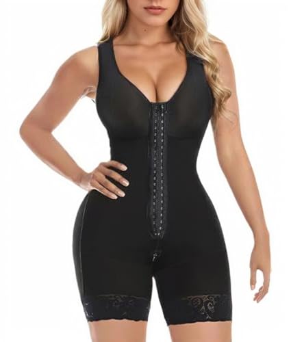 Fajas Colombianas Shapewear for Women Tummy Control Post Surgery Full Body Shaper Butt Lifter with Zipper Crotch