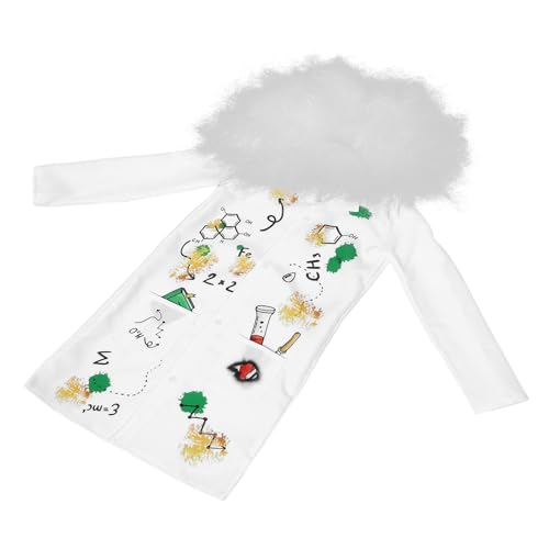 WOONEKY Children's Science Lab Coat Lab Coat Easy Wear Doctor Costume Unisex Scientist Dress Up For Halloween Career Day Role Play