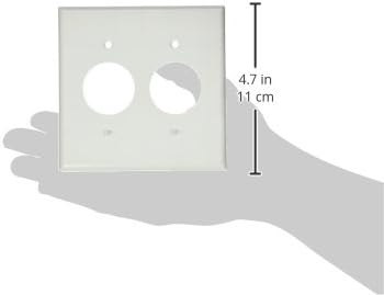 Leviton 88052 WH WP 2G 2SGL REC 1,406 HOLE STD SIZE