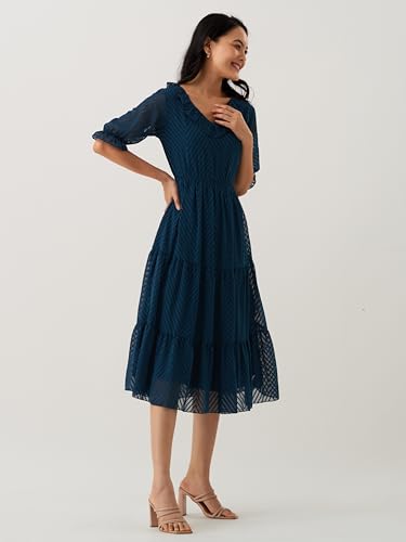 Image of AASK Dress for Women One Piece Kurta Set Tops Knee-Length Fit And Flare Dresses