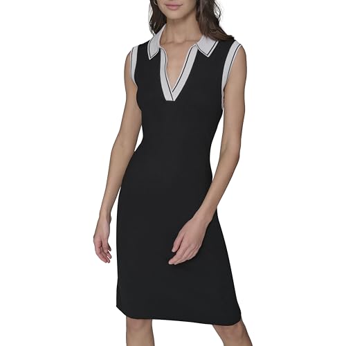 Robe décontractée femme Karl Lagerfeld sans manches col V tendance