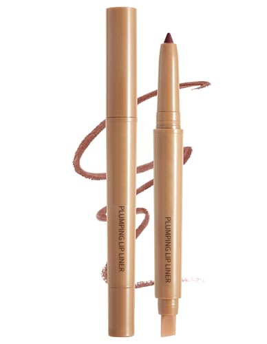 Erinde Perfilador de Labios con Pincel de Difuminado, Lápiz Labial Mate de Larga Duración, Delineador de Labios Cremoso e Impermeable, Alta Pigmentación y Efecto Voluminizador #07