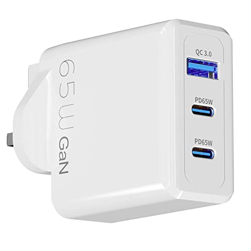 65W Charger for Honor 90/90 Lite/Magic 6 Pro/Magic 6 Lite/Magic 5 / X7 / X8 / Honor Pad 9/X9 pad 8/X8, Honor Magic Watch, Honor Earbuds USB-C Supercharge Power Adapter GaN Fast Charger Plug