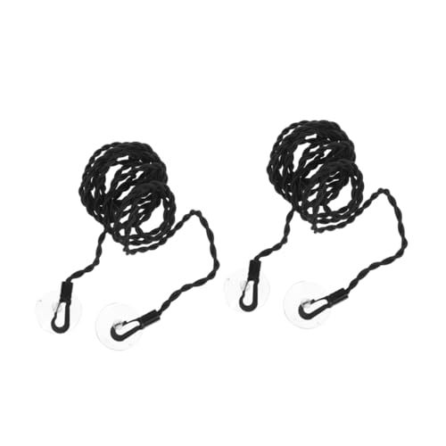 STOBAZA 2pcs Portable Windproof Clothesline with Suction Cups Braided Cord Travel Drying Rope for Camping Home Use Lightweight Elastic Material Secure Hook System for Indoor Outdoor Drying