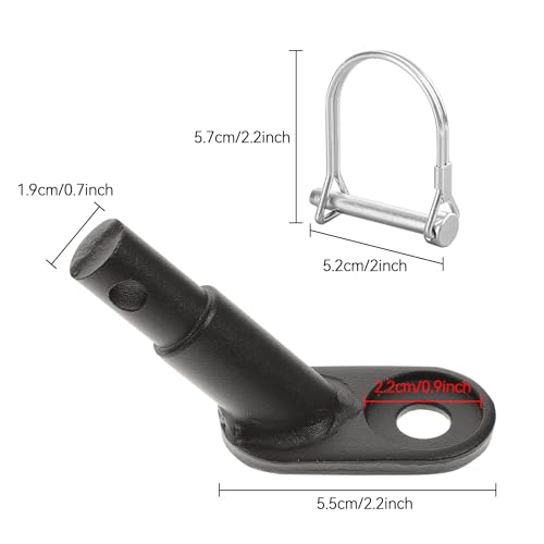1 Stück Fahrradanhänger Kupplung, Hundeanhänger Kupplung für Fahrrad, Fahrrad Anhängerkupplung Kupplung für Anhänger mit Zwei Sicherungsstift (Schwarz 1 Stück)
