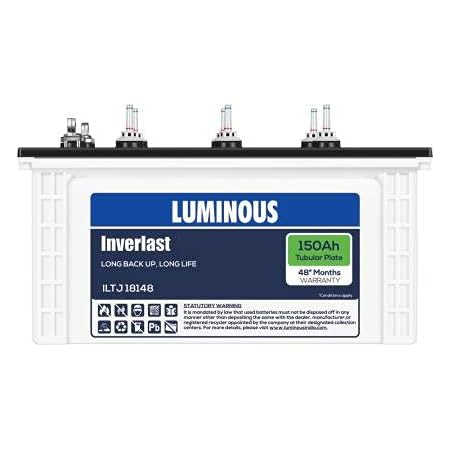 Luminous Inverlast Iltj 150ah Tubular Jumbo Battery Inverter Battery 150ah Multicolor Amazon In Home Kitchen