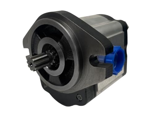 Magister Hydraulic Gear Pump 9 Tooth Spline Shaft 0.69 CID, 5.97 GPM, CW Rotation, Cast Iron Hydraulic Gear Pump, 3600 PSI, SAE A – 2 Bolts Mounting Flange and 3500 Max RPM