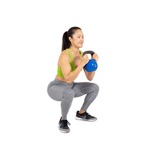 Image of ProsourceFit Vinyl Coated Cast Iron Kettlebells for Full Body Fitness Workouts