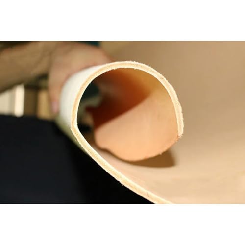 Cuir d'outillage beige 20x20cm épaisseur 3-4mm pour repoussage et maroquinerie