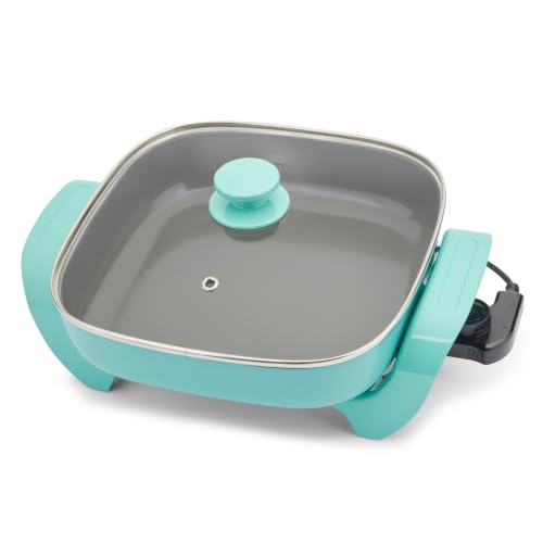 GreenLife 12' 5QT Electric Skillet, Turquoise