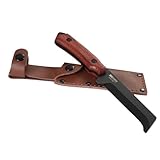 高儀(Takagi) KANUCHI OUTDOOR フルタングナタ 牛革ケース付き ベルトループ 携帯に便利 両刃 刃が地面に当たりにくい 刃こぼれを防ぐ 箸付き 日本製