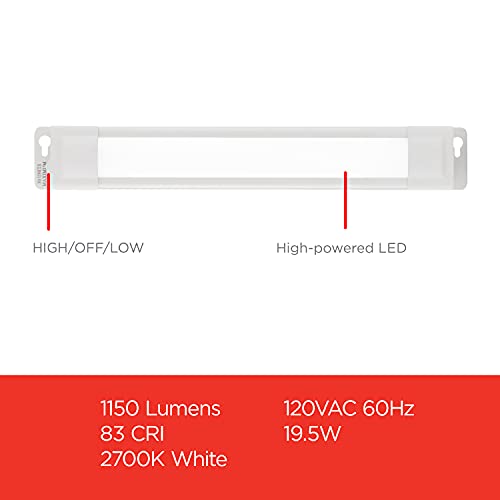 Image of UltraPro 36 Inch Plug in Under Cabinet Light with Soft White 2700K Light