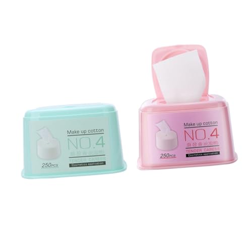 HAPINARY Cotton Pads for Makeup Removal 2 Pack Reusable Gentle on Skin 250 Sheets/Box Color