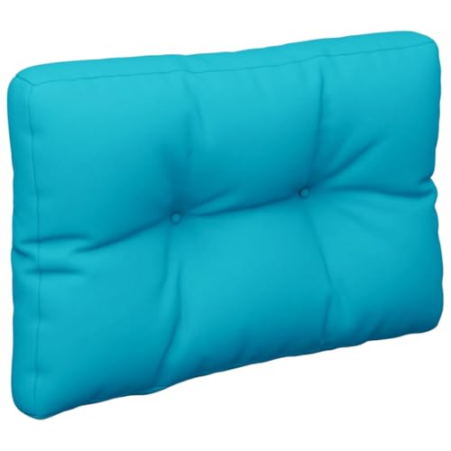vidaXL Coussin de Palette, Coussin de Siège de Salon, Coussin de Canapé de Jardin, Coussin de Chaise Extérieur, Turquoise 50x40x12 cm Tissu