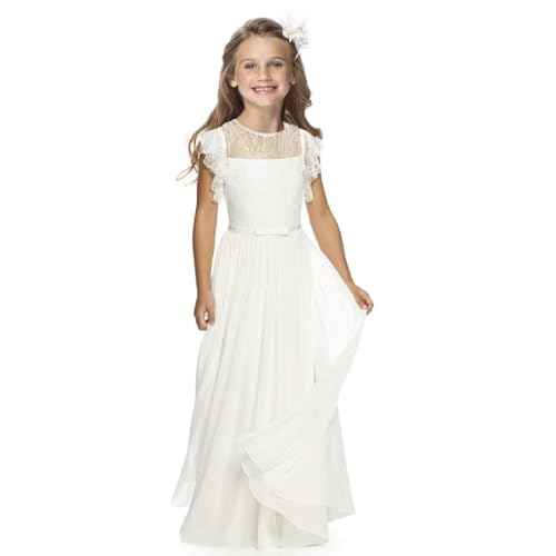 ABAO SISTER Flutter Sleeves A-line Flower Girl Dress