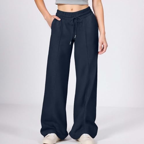 Girls Sweatpants Cargo Joggers Pants with Drawstring Wide Leg Loose Fit Casual Trousers for Teen Girls Elastic High Waist2