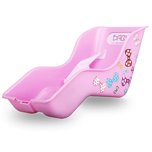 DRBIKE Doll Bike Seat - Bicycle Seat with Decorate Yourself Decals for Girls Fits Standard Sized Dolls and Stuffed Animals Pink