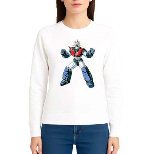 the Fan Tee Sudadera Adulto Sin Capucha de Mujer Dibujos Animados Mazinger Z Manga Retro 80 Puños Fuera Mech Z 028 116 XXL