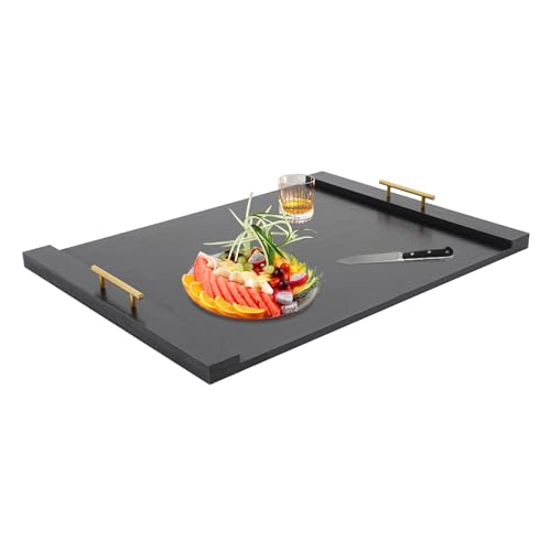 Cubierta para estufa tabla de cortar con asas, cubierta para estufa de madera para quemadores de gas, cubierta para fregadero de cocina para espacio de mostrador, soporta hasta 44.09 libras (Negro) miniatura 1