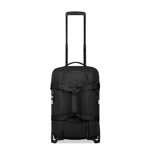 Sherpani Ciel, 22 Inch Rolling Duffel Bag With Wheels, Lightweight 2 Wheel Travel Luggage, 52L Duffle Suitcase for Women, Travel Gift (Black)