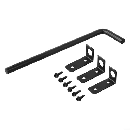 Gate Drop Rod with Cane Bolt Locking System for Heavy Duty Security of Metal and Wood Gates, Rust Resistant Coating for Longevity in Outdoor Environments (12in)