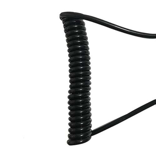 Cable espiral telescópico con resorte, Cable retráctil de resorte de 2 núcleos, 2,5 mm de diámetro exterior cuadrado, 8 mm, bobina retráctil(Undraw 2.5 meters 2.5mm square)