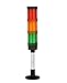 Columna de señal industrial FL50 LED verde, naranja y rojo + zumbador 12 V 24 V 230 V Torre lámpara de advertencia Diámetro: 50 mm Clase de protección: IP65 Garantía 2 años (voltaje: 24 V)