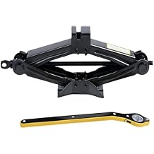 2PCS Car Scissor Jack Kit, Heavy Duty Portable Car Lift Jacks Tool with 2 Ton/4,409 lbs Capacity, Universal Auto Tire Jack with Ratchet Wrench, Auto Emergency Accessories for Cars SUV MPV