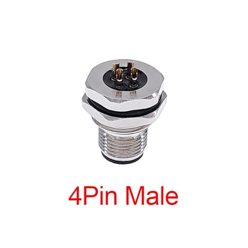 Conector M12 macho de 4 pines con rosca de montaje M16 para sensor industrial 2