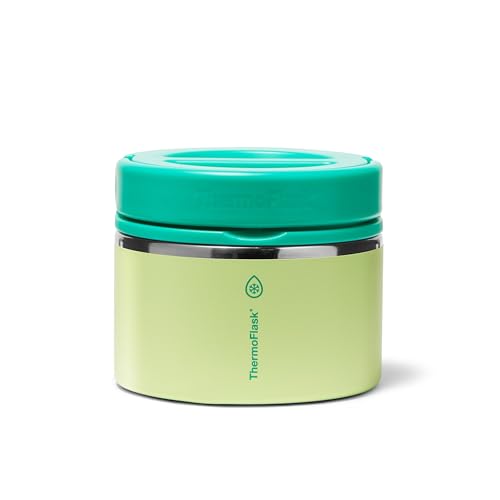 Image of ThermoFlask Insulated Food Jar with Leakproof Lid (12 oz, Garden Party) - Stainless Steel Food Containers for Hot & Cold Meals, Lunch, Soup & Snacks