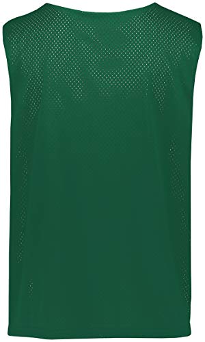Augusta Sportswear Youth Mesh Reversible Pinnie L Dark Green/White