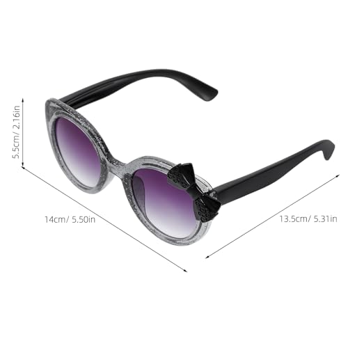 SAFIGLE 1 Par De Óculos Infantis Cinza Com Laço Adereços Para Festa Óculos De Sol