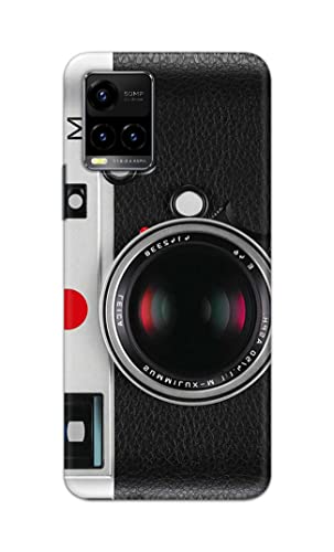 Image of PRINTFIDAA Printed Hard Back Cover Case for Vivo Y33S | Vivo Y33T | Vivo Y32 Back Cover (Vintage Camera) -702
