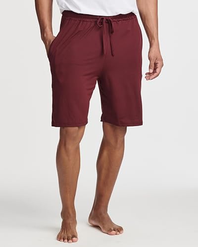 Image of 3 Pack Men's Pajama Shorts Sleep Lounge Casual PJ Comfy Cooling Pockets | Available In Big & Tall, Soft, Stretchy, Breathable, Elastic Waist, Athletic, Gym, Workout, Sweat, Summer, Night, Bottoms