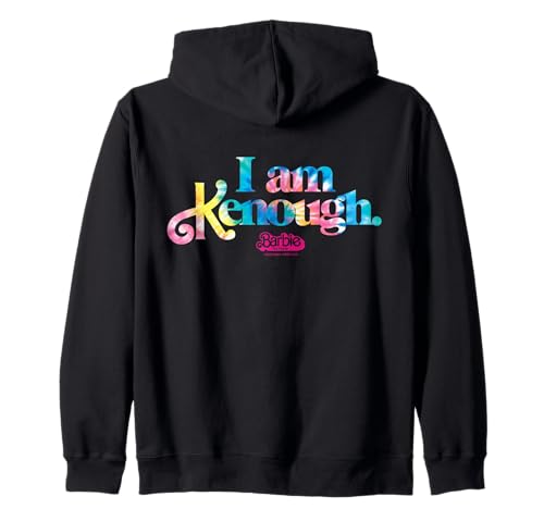 Licenza ufficiale Mattel Logo Tie Dye di Barbie The Movie - I Am Kenough Felpa con Cappuccio