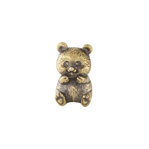 Ornement panda en laiton antique pour décorer un bureau ou salon de thé élégant