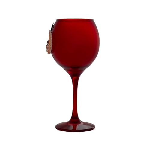 META ATACADO, Taça Vermelha Pomba Gira Leques Tridente 400 ml 20cm Celebra