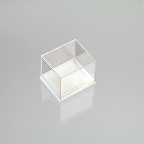 Jousi transparente Dose/Box aus Plastik mit weißem Boden - 10 Stück; Edelsteindose, Acryl - Dose, Kunststoff - Box, Klarsicht - Schachtel