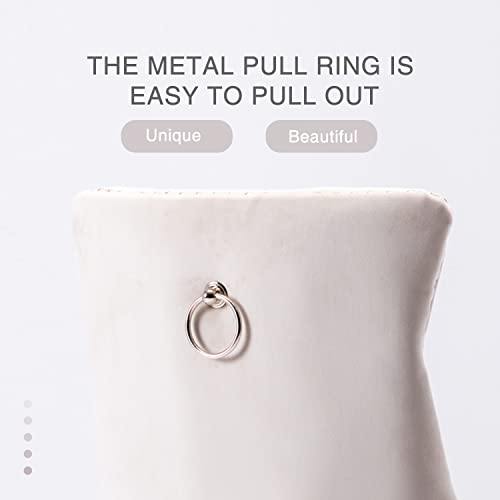 Virabit Velvet Bar Stools Set Of 4, 27" Padded Counter Height Bar Stools With Button And Nailhead Trim, Bar Stool With Back And Wooden Legs, For Kitchen, Cafe, Pub (Beige) #TOP4