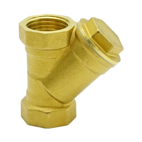 Image of 1 /2'' Y Strainer, Female Thread Y Shaped Brass Strainer Filter Valve Connector Pipe,Fittings Adaptor Connector for Water Oil Separation