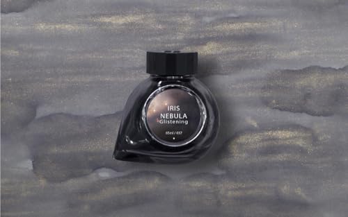 Image of Colorverse Iris Nebula Gray Shimmer Ink | Project Series | 65ml Bottle | Colorful-cloud inspired hue with sparkle; subtle glitter sheen for special writing.